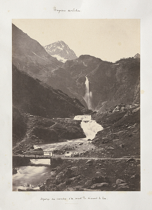 View of the Waterfalls of the Lac d'Oô, Pyrenees Slider Image 1