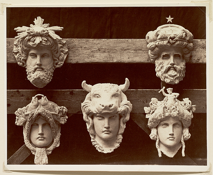 Masks for the Fireplace in the Management Office, from The New Paris Opera: Ornamental Sculpture