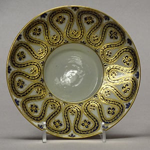 Covered Cup and Socketed Saucer