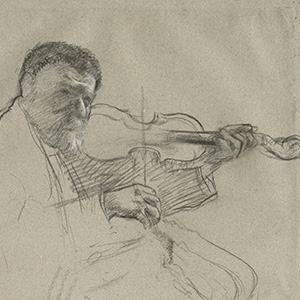 The Violinist, Study for “The Rehearsal”