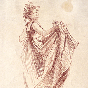 Léonie Laporte as a Bacchante