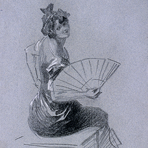 Seated Woman Holding a Fan