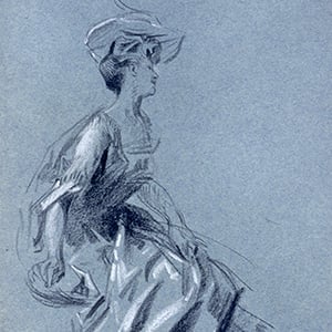 Woman Seated in Profile to the Right
