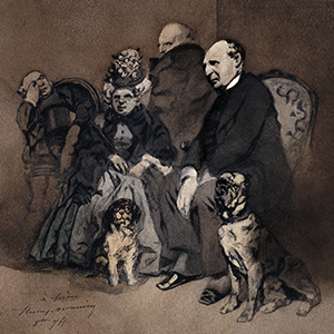 Group of Three Men and a Woman
