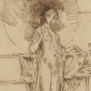 Woman with a Parasol (Sketch of "Harmony in Blue and Gold")