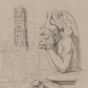 Study for "Le Stryge": The Chimera and the Tower of Saint Jacques