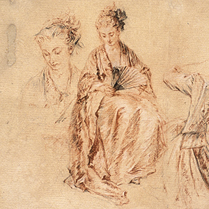 Two Studies of a Woman Seen from the Front and Another Woman Seen from the Back