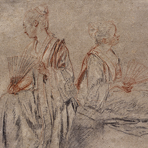 Two Studies of a Woman with a Fan