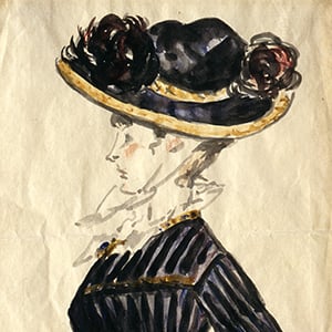 Woman in Large Hat