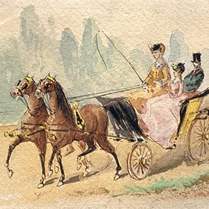 A "Petit Duc" Drawn by Two horses