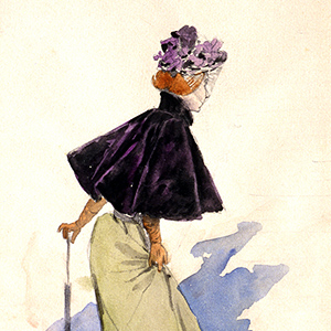 Woman in a Purple Cape
