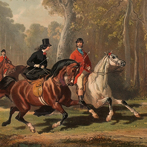 A cavalcade, Compiègne Forest (Une cavalcade, Forêt de Compiègne)