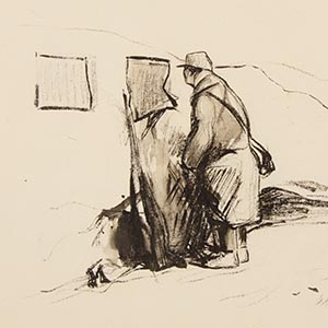 Untitled Drawings of World War I: Leurs couloirs, 10 juillet 1915: Ici on ne parle pas