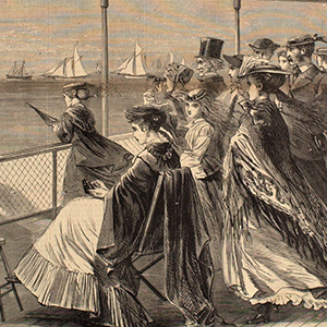 The Annual Regatta of the New York Yacht Club June 10, 1869—Rounding of the Light-Ship