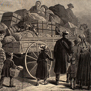 The Emigrant Wagon—On the Way to the Railway Station