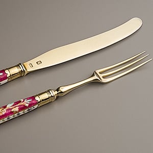 Set of Six Dessert Forks and Knives
