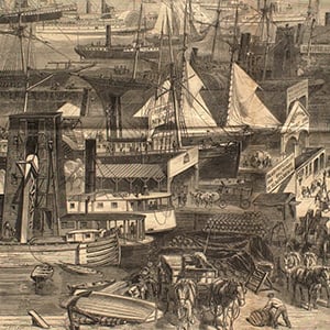 Along the Docks, New York City—View from West Street