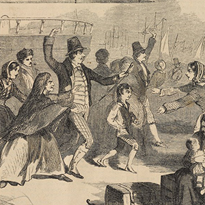Emigrant Arrival at Constitution Wharf, Boston