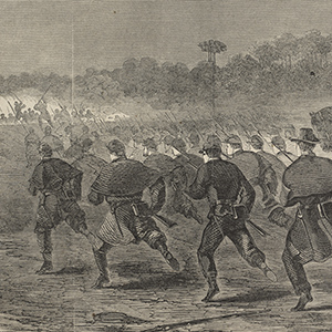 Charge of the First Massachusetts Regiment on a Rebel Rifle Pit near Yorktown