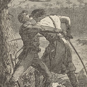 Combat between Mordaunt and Fenwick