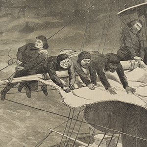 Winter at Sea—Taking in Sail off the Coast