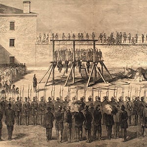 The Hanging of the Conspirators in the Prison Yard of the Old Penitentiary, July 7