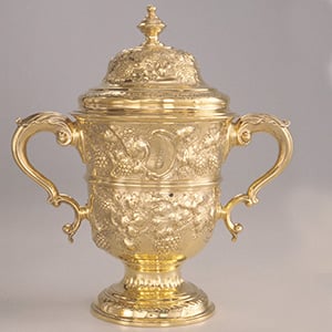 Two-Handled Cup and Cover (gilt)