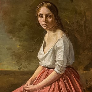 Young Woman in a Pink Skirt