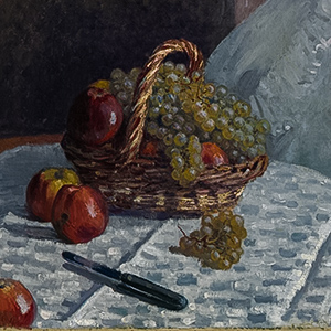 Apples and Grapes in a Basket