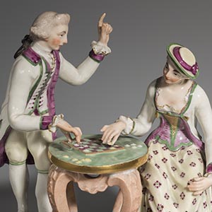Statuette: Game of Checkers