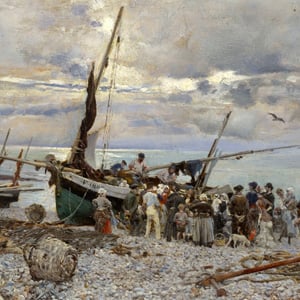 Return of the Fishing Boats, Étretat