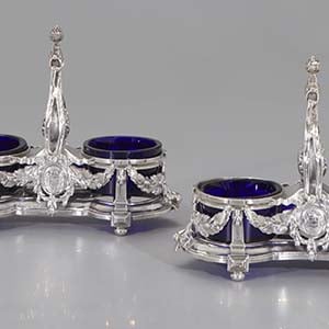 Pair of Double Salt Cellars