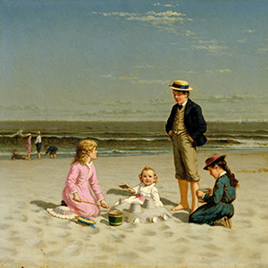 Children Playing on the Beach