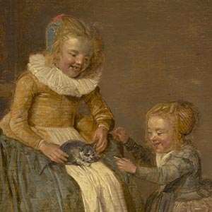 Children with a Cat