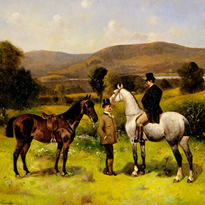 Two Horses and Riders