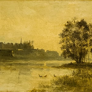 River Scene with Ducks