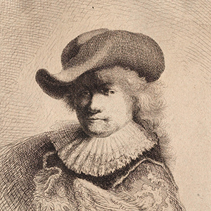 Self Portrait in a Soft Hat and Embroidered Cloak