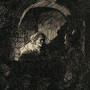 The Schoolmaster (Woman at a Door Hatch Talking to a Man and Children)