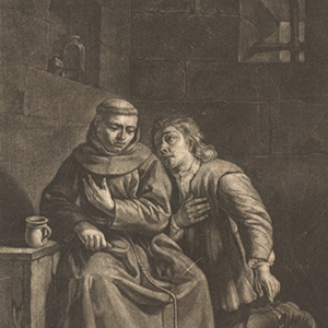 Capuchin Friar Confessing a Male Prisoner