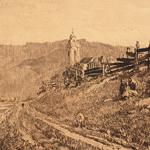 Blick auf die Kirche von Dürnstein