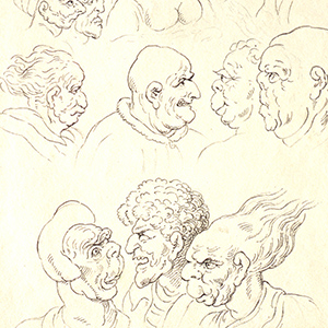 Studies of Grotesque Heads
