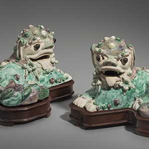 Pair of Fu Lions Passant