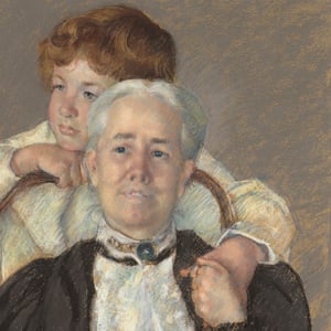 Portrait of Mrs. Cyrus J. Lawrence with her Grandson R. Lawrence Oakley