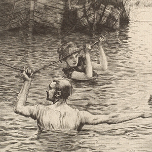 Renée Mauperin: Renée and Reverchon Swimming in the Seine (frontispiece)