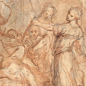 Judith with Head of Holofernes; verso: Fragment of a man's head