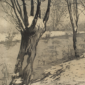 Winter Landscape (verso: Nude Woman)