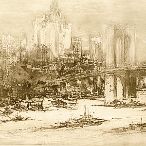 Brooklyn Bridge, New York (large plate)