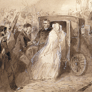 Louis-Philippe Escaping from Paris by Fiacre during the 1848 Revolution