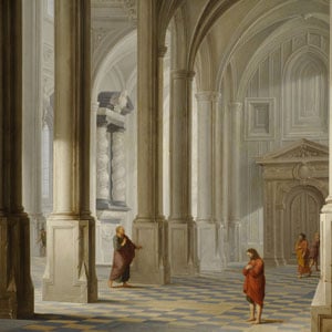 Church Interior with the Parable of the Pharisee and the Publican (Luke 18:9-14)