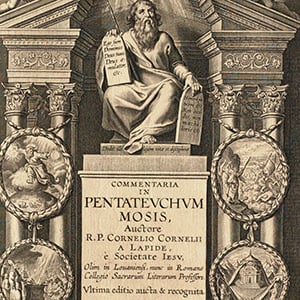 Frontispiece for Cornelio Cornelii a Lapide, Commentary on the Pentateuch of Moses
